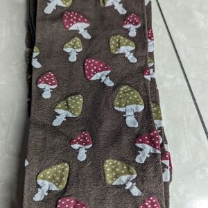 Mushroom toadstool brown snag tights women's size D